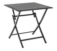 BIZZOTTO - ELIN TAVOLO IN ALLUMINIO PIEGHEVOLE ANTRACITE LH32 70 X 70 X 71 CM. 0662502