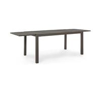 Bizzotto Yes 0662981 Tavolo allungabile l. 160 x 90 cm in alluminio verniciato coffee