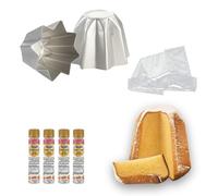 IPERGEL - Kit Pandoro Artigianale | 1 Stampo in Alluminio, 4 Aromi Pandoro/Panettone, 8 Sacchetti | Idea Regalo Natale | Ricette Natalizie | Regali Natalizi | Dolci di Natale in Casa (1000 g)