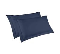 Ipersan Coppia Federe Cuscino Letto, a Tre Volani, 100% Cotone Mercerizzato, Misura 52x83 cm + 6 cm, Tinta Unita, Linea Vivere a Colori, Prodotto Europeo