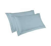 Ipersan Coppia Federe Cuscino Letto, a Tre Volani, 100% Cotone Mercerizzato, Misura 52x83 cm + 6 cm, Tinta Unita, Linea Vivere a Colori, Prodotto Europeo