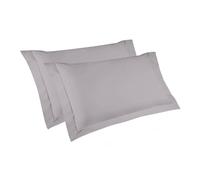 Ipersan Coppia Federe Cuscino Letto, a Tre Volani, 100% Cotone Mercerizzato, Misura 52x83 cm + 6 cm, Tinta Unita, Linea Vivere a Colori, Prodotto Europeo