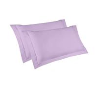 Ipersan Coppia Federe Cuscino Letto, a Tre Volani, 100% Cotone Mercerizzato, Misura 52x83 cm + 6 cm, Tinta Unita, Linea Vivere a Colori, Prodotto Europeo