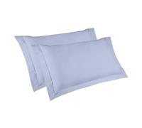 Ipersan Coppia Federe Cuscino Letto, a Tre Volani, 100% Cotone Mercerizzato, Misura 52x83 cm + 6 cm, Tinta Unita, Linea Vivere a Colori, Prodotto Europeo