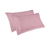 Ipersan Coppia Federe Cuscino Letto, a Tre Volani, 100% Cotone Mercerizzato, Misura 52x83 cm + 6 cm, Tinta Unita, Linea Vivere a Colori, Prodotto Europeo