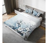 IPERSAN Parure Lenzuola Matrimoniale, 100% Cotone Percalle, 1 Lenzuolo da sopra 260x300cm + 2 Federe 83x52cm, Balza Reverse, Tessuto Finissimo, Stampa Digitale ad Alta Risoluzione, Made in Europe