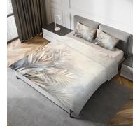 IPERSAN Parure Lenzuola Matrimoniale, 100% Cotone Percalle, 1 Lenzuolo da sopra 260x300cm + 2 Federe 83x52cm, Balza Reverse, Tessuto Finissimo, Stampa Digitale ad Alta Risoluzione, Made in Europe