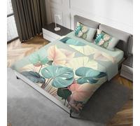 IPERSAN Parure Lenzuola Matrimoniale, 100% Cotone Percalle, 1 Lenzuolo da sopra 260x300cm + 2 Federe 83x52cm, Balza Reverse, Tessuto Finissimo, Stampa Digitale ad Alta Risoluzione, Made in Europe