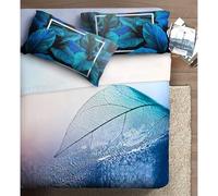 IPERSAN Parure Lenzuola Matrimoniale, 100% Cotone Percalle, 1 Lenzuolo sopra 260x300cm + 2 Federe 83x52cm, Fantasia Floreale, Balza Reverse, Stampa Digitale ad Alta Risoluzione, Made in Europe