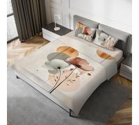 IPERSAN Parure Lenzuola Matrimoniale, 100% Cotone Percalle, 1 Lenzuolo sopra 260x300cm + 2 Federe 83x52cm, Fantasia Floreale, Balza Reverse, Stampa Digitale ad Alta Risoluzione, Made in Europe