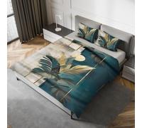 IPERSAN Parure Lenzuola Matrimoniale, 100% Cotone Percalle, 1 Lenzuolo sopra 260x300cm + 2 Federe 83x52cm, Fantasia Floreale, Balza Reverse, Stampa Digitale ad Alta Risoluzione, Made in Europe