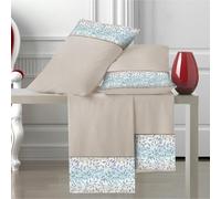 Ipersan Set Completo Lenzuola Matrimoniali, 100% Cotone, 1 Lenzuolo da sopra 240x290cm + 1 Lenzuolo da sotto 180x200+25cm + 2 Federe 83x52cm, con Stampa ad Alta Qualità, Made in Europe