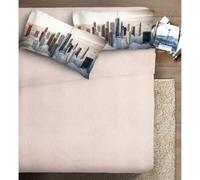 Ipersan Set Completo Lenzuola Matrimoniali, 100% Cotone, 1 Lenzuolo da sopra 260x300cm + 1 Lenzuolo da sotto 180x200cm + 2 Federe 83x52cm, con Stampa in Alta Qualità, Made in Europe