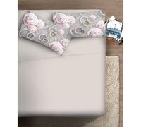 Ipersan Set Completo Lenzuola Matrimoniali, 100% Cotone, 1 Lenzuolo da sopra 260x300cm + 1 Lenzuolo da sotto 180x200cm + 2 Federe 83x52cm, con Stampa in Alta Qualità, Made in Europe