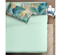 IPERSAN Set Completo Lenzuola Singolo, 100% Cotone, 1 Lenzuolo da sopra 160x300cm + 1 Lenzuolo da sotto 90x200cm + 1 Federa 83x52cm, con Stampa in Alta qualità, Made in Europe