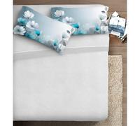 Ipersan Set Completo Lenzuola Singolo, 100% Cotone, 1 Lenzuolo da sopra 160x300cm + 1 Lenzuolo da sotto 90x200cm + 1 Federa 83x52cm, con Stampa in Alta Qualità, Made in Europe