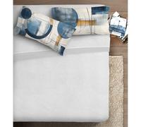 Ipersan Set Completo Lenzuola Singolo, 100% Cotone, 1 Lenzuolo da sopra 160x300cm + 1 Lenzuolo da sotto 90x200cm + 1 Federa 83x52cm, con Stampa in Alta Qualità, Made in Europe