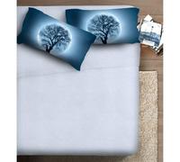 IPERSAN Set Completo Lenzuola Una Piazza e Mezzo, 100% Cotone, 1 Lenzuolo da sopra 180x300cm + 1 Lenzuolo da sotto 125x200cm + 1 Federa 83x52cm, con Stampa in Alta qualità, Made in Europe