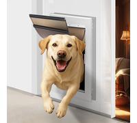 iPetba Puerta XL para Perro para Puerta - Aluminio, Bloqueable para Seguridad, Fácil Entrada & Salida, Resistente a Condiciones Climáticas Extremas, Hasta 100 kg