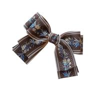 Ipetboom 1 Fermaglio Per in Tessuto Con Fiocco Festivo Per Ragazze Tinta Unita Con Fiocco Francese Fermaglio Per Fiocco Per Per Feste E Cosplay Colore Caffè