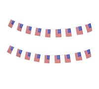 Ipetboom 1 Festone Decorativo con Bandierine Americane Striscione per Celebrazioni Festa Adatto per Interni Ed Esterni Metri Bandierine Resistente per Festa e Decorazioni