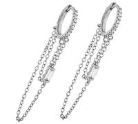 Ipetboom 1 Paio orecchini di nappe orecchini a cerchio pendenti orecchini pendenti da donna l'orecchio penzola Orecchini a catena penzoloni per le orecchie Orecchini penzolanti lega Argento