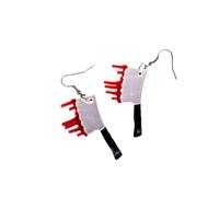 Ipetboom 1 Paio orecchino penzolante divertimento Orecchini colore penzoloni per feste in acrilico le donne si lasciano cadere