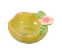 Ipetboom 1 Pc Ciotola Per Aromaterapia Contenitore Per Oli Essenziali Piatto Riscaldante Dell'olio Di Ricambio Ciotola Di Miscelazione Del Salone Piastra Di Olio Essenziale Ceramica Green