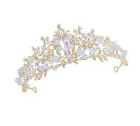 Ipetboom 1 Pc da principessa per lux corone principesse per paggetti Prestazione della dea diademi d'oro per le donne elegante copricapo elegante bianca