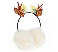 Ipetboom 1 Pc Fascia per paraorecchie in corno paraorecchie da donna cuffie palchi regalini natalizi christmas fascia per paraorecchie in peluche adorabile copricapo paraorecchie Beige