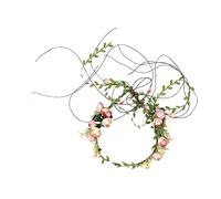 Ipetboom 1 Pc Ghirlanda Accessori Per Per La Sposa Copricapo Nozze Nuziale Bride Headband Fascia Da Sposa Decorazioni Mazzo Accessorio Per Cerchietto Da Sposa Tessile Rosa