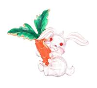 Ipetboom 1 Pezzo piccolo corpetto di coniglio bianco Spille per le donne spille con animali Pin per spilla sociale Carino spilla animale per le donne distintivo creativo Spilla in lega