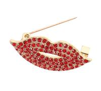 Ipetboom 1 Pezzo Spilla Labbra Rosse Signore Piccolo Perni Per Labbra Spilla a Labbro Spilla a Scialle Buio Spille Decorative Per L'abbigliamento Spilla Da Bavero Lega Rosso