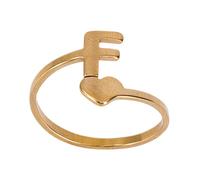 Ipetboom 1 Pz. Anello lettera inglese mignolo per signore elegant light lumino barre guarnitura strenna decorazione creativa dell'anello anello da dito femminile Acciaio inossidabile Golden