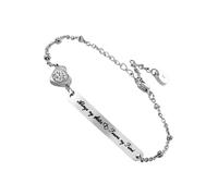 Ipetboom 1 Pz. Bracciale a Catena Con Scritte Per Argento Braccialetto Madri Delicato Nozze Iniziale Polso Collana Di Lettere Gioielli Con Bracciale Acciaio Inossidabile Silver