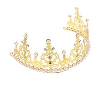 Ipetboom 1 Pz. d'oro per per la sposa per delicato copricapo a Tiara per Materiale in lega di zircone diamante sciolto Golden