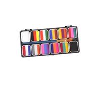 Ipetboom 1 Scatola Kit Per La Pittura Del Corpo Vernice Gialla Per Il Corpo Trucco Illuminante Pelle Finta Halloween Costume Rosso Glitter Ombretto Pazzo Toner Pigmentato Cosmetico Colorful