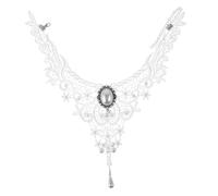 Ipetboom 1 Set 3 Pezzi collana collane da sposa decorazioni pendente collane eleganti girocollo vestiletto matrimoniale wedding dress adorn Accessori collane retrò pizzo bianca