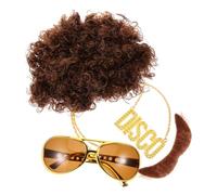 Ipetboom 1 set Accessori Costume Disco Anni con Occhiali da Sole e Collana Oro per Feste Tema e Cosplay Random Facile da Indossare e Riutilizzabile