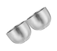 Ipetboom 1 Set Ciotola Per Schiuma Da Barba Tazza Da Barba Ciotola Per Sapone Da Barba Per Uomo Ciotola Acciaio Inossidabile Ciotola Rasoio Portasapone Da Barba in Metallo Silver 2 Pz