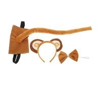 Ipetboom 1 Set copricapo di orecchie di scimmia ragazzo cartone animato costume da scimmia Carino Fascia per carnevale copricapo di animali dei cartoni animati Pile orsacchiotto