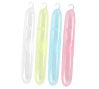 Ipetboom 1 Set Custodia Protettiva Per Scatola Portaspazzolini Da Viaggio A Colori Trasparente Ad Alta Definizione Per Viaggio D'affari Portatile Non Stampata Distributore Kit Plastica 4 Pz