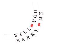 Ipetboom 1 Set Decorativa Will You Marry Me per Matrimonio Addobbo per Cerimonie Decorazione per Auto da Matrimonio Versatile per Interni Ed Esterni