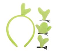 Ipetboom 1 Set Di Fascia Per Con Germogli Di Soia Fermagli Per Con Simpatiche Piante Verdi Divertenti Accessori Per A Forma Di Cactus Copricapo Per Feste Di