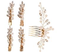 Ipetboom 1 Set fermaglio per pettine per da sposa matrimonio accessori fermaglio per la sposa Accessori per della della sposa scarpe da sposa per la sposa perla Beige