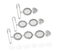 Ipetboom 1 Set Pendente Di Spilla Fotografica Base Per Foto Spilla Fai Da Te Fascino Fotografico Accessori Spilla Fai Da Te Ciondoli Per Cornici Per Foto Bicchiere Silver