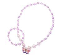 Ipetboom 1 Set Set Di Braccialetti a Pendente Colorato Braccialetto Fascino Collana Per La Ragazza Del Farfalle Ciondolo Bracciali Gioielli Per i Più Piccoli Plastica