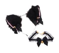 Ipetboom 1 Set Set Di Collare a Filo Per La Fascia Puntello Del Collare Del Festival Colletto a Fascia Banda Per Per Da Festival Propeggi Costruay Nero Tessuto