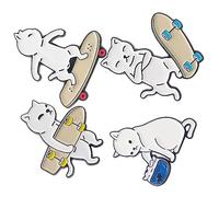 Ipetboom 1 Set Spilla Con Gatto Smaltato Perni Mescolare Accessori Per Gatti Spille A Forma Di Gatto Carino Miao Distintivo Del Gatto Spille Di Gatto in Metallo Lega 4 Pezzi