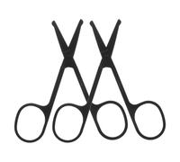 Ipetboom 1 Set Taglia Del Naso Forbici Taglia Baffi Pinzette Per Del Naso Manuale Per Rifinire I Del Naso Regola Barba E Baffi Black Acciaio Inossidabile 2 Pz